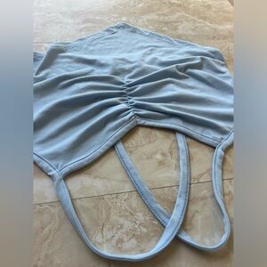 baby blue cropped cami top